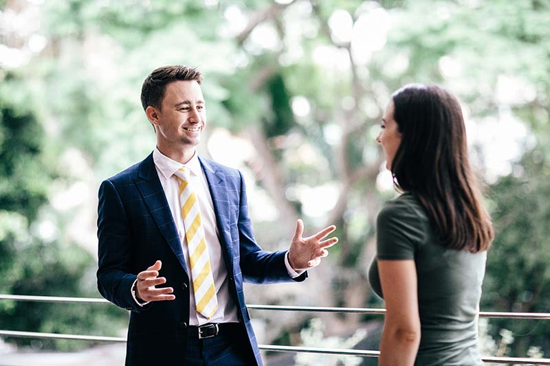 Ray White Property Manager meeting a tenant